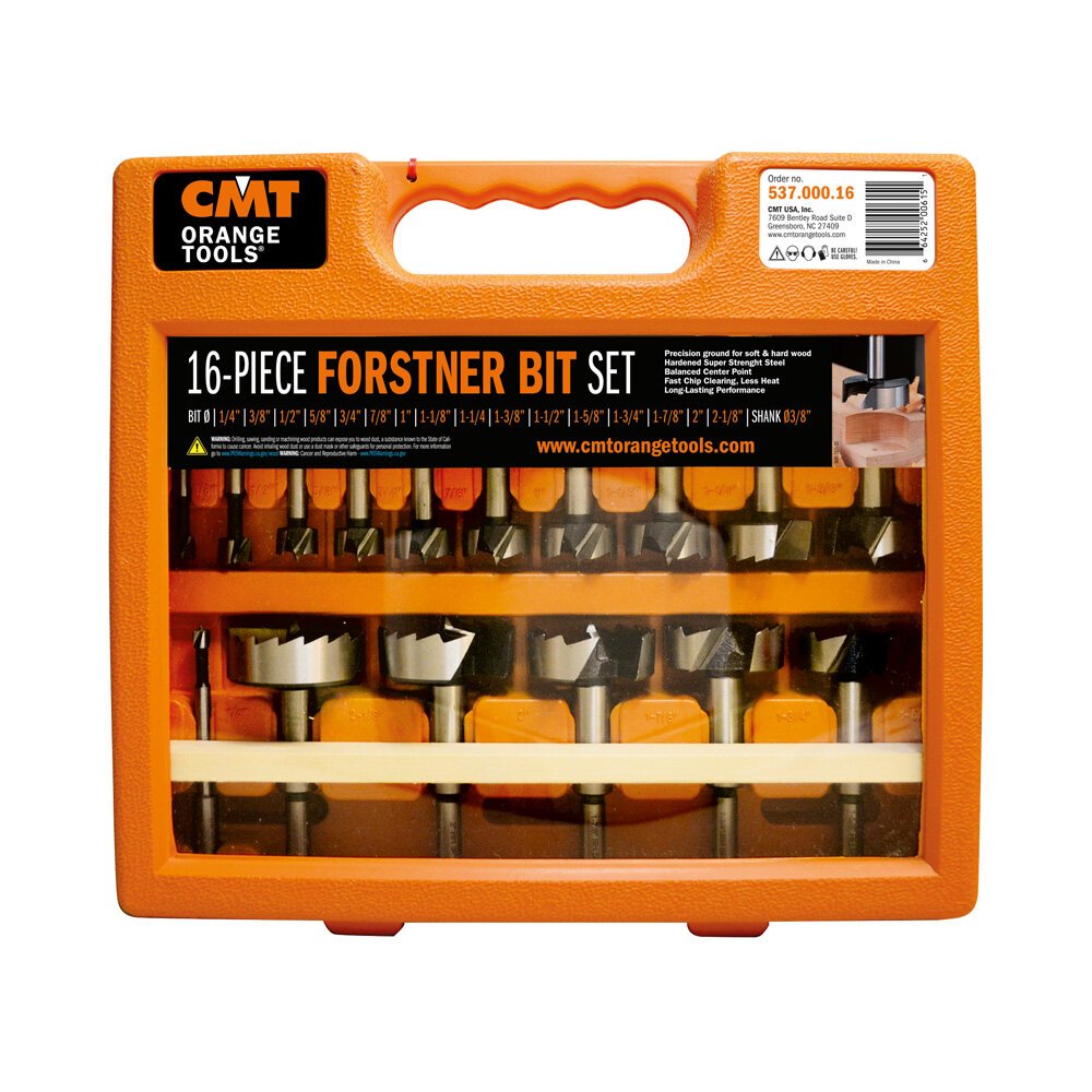 16PC FORSTNER BIT SET 3/8” SHANK - CMT