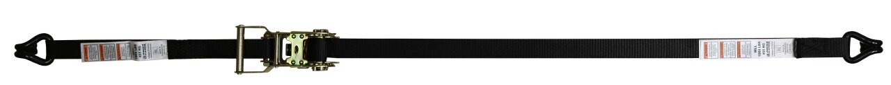 TIE-DOWN, RATCHET, 1" X 16' W/WIDE HANDLE & COATED J-HOOKS (BULK)