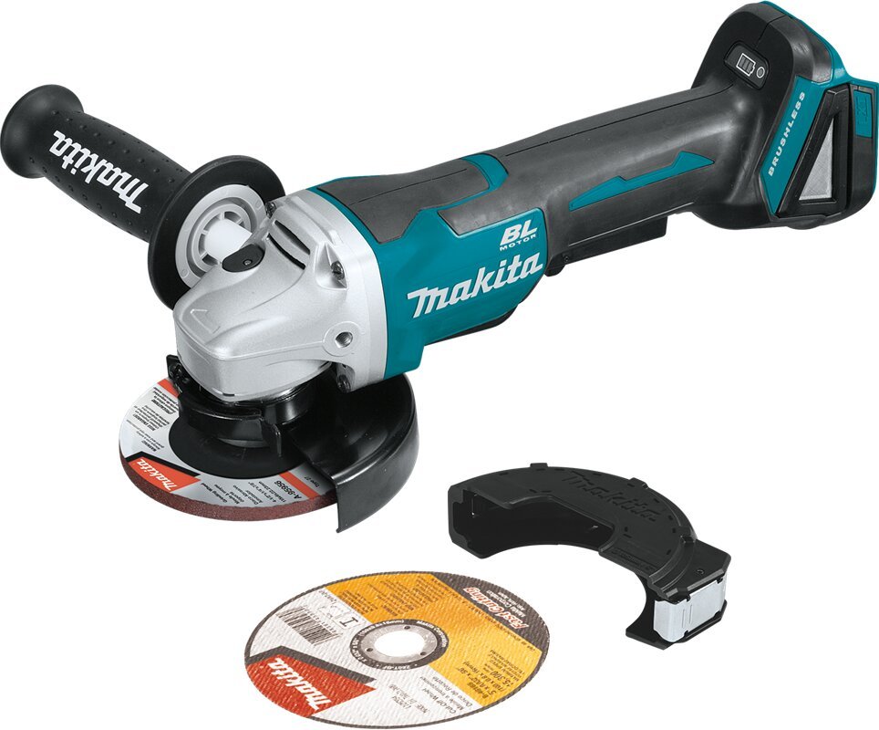 18V 4‑1/2” / 5" LXT LITHIUM‑ION BRUSHLESS CORDLESS PADDLE SWITCH CUT‑OFF/ANGLE GRINDER WITH ELECTRIC BRAKE - MAKITA