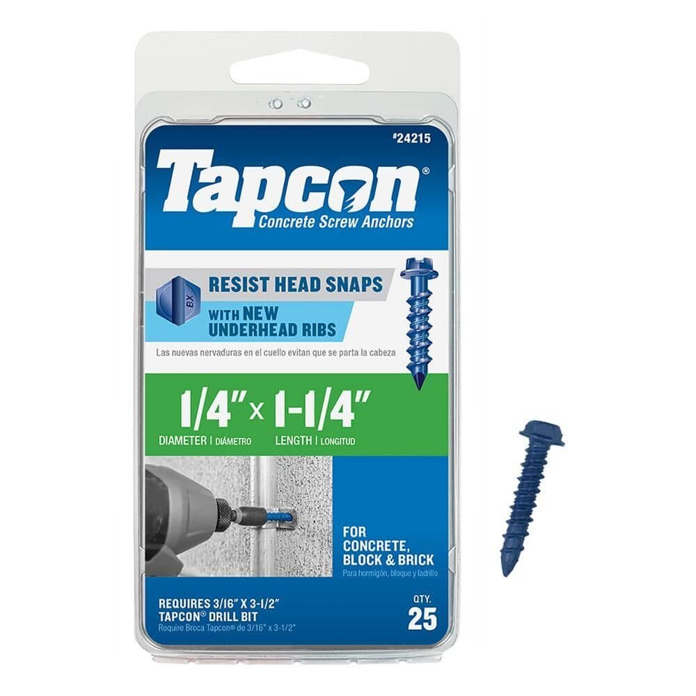 SCREW - TAPCON - 1/4" X 1-1/4" - HEX