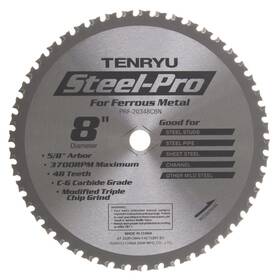 8" X 48T CARBIDE TIPPED METAL CUTTING BLADE - TENYRU