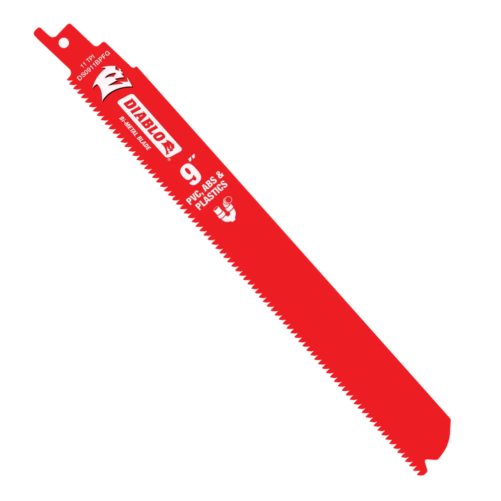 9" X 11TPI BI‑METAL RECIP BLADE FOR PVC, ABS, AND PLASTICS (5‑PK) - DIABLO 

 PRICED PER BLADE