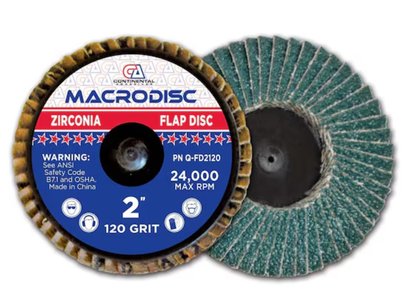 2" X 120 GRIT FLAP ROLOC DISCS