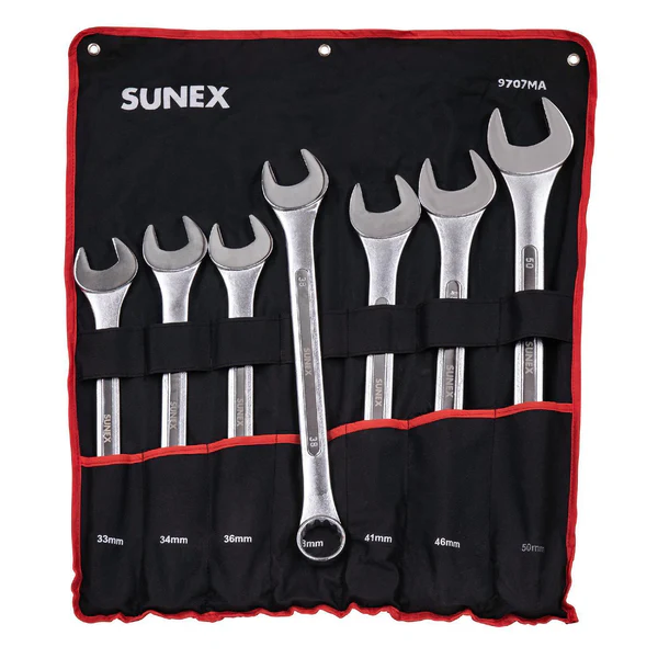 7PC 33-53MM METRIC JUMBO COMBINATION WRENCH SET - SUNEX
