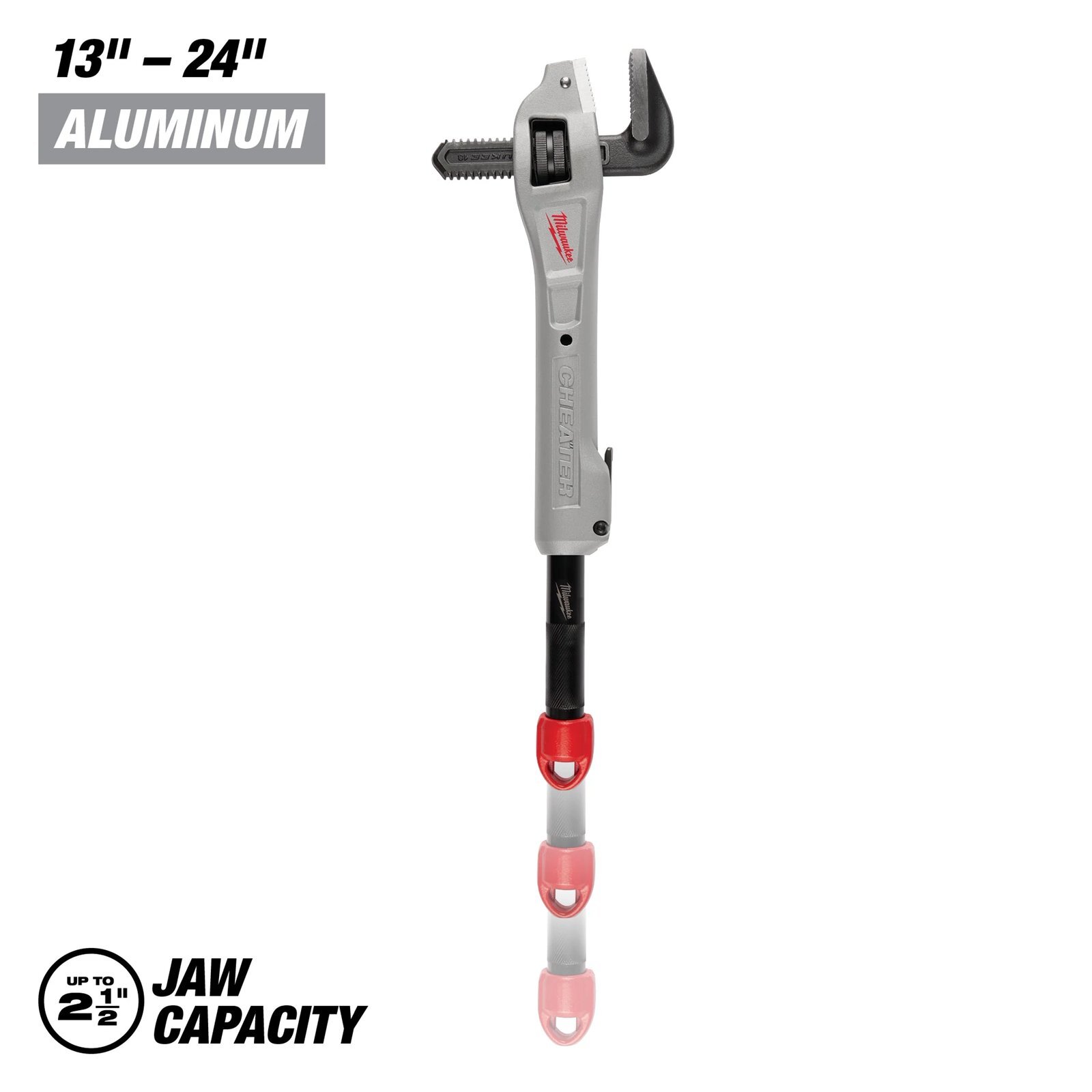 13"-24" CHEATER™ ALUMINUM ADAPTABLE OFFSET PIPE WRENCH - MILWAUKEE