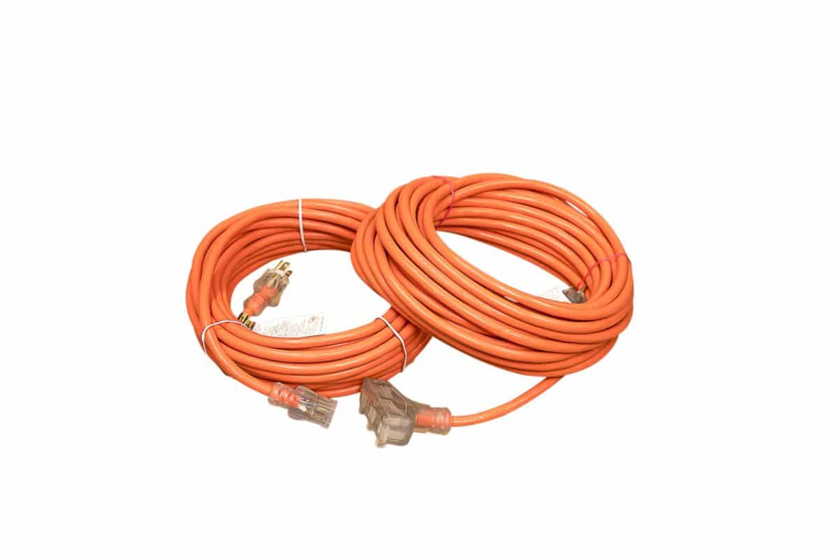 CORD - 12 GAUGE - 50 '- SJTW EXTENSION CORD, WITH LIGHTED END - TRIPLE TAP - ORANGE - CUSTOMIZED