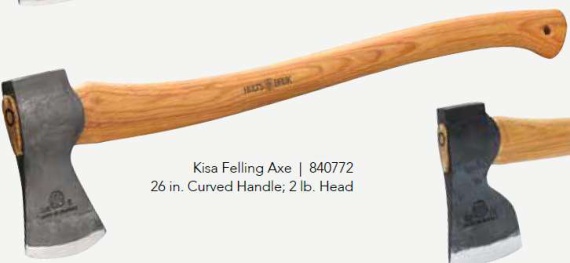 KISA FELLING AXE - 2 LB HEAD, 26" HANDLE