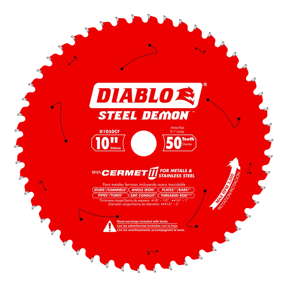 10" X 50T STEEL DEMON CERMET II SAW BLADE FOR MEDIUM METAL - DIABLO