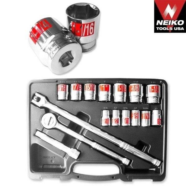 17PC 1/2” DR HI-VIZ SOCKET SET - NEIKO