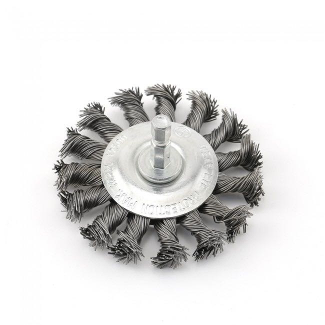 3” KNOTTED WIRE WHEEL 1/4” SHANK - ENKAY