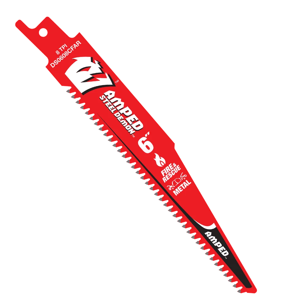 6" 8 TPI AMPED™ STEEL DEMON™ CARBIDE TEETH RECIPROCATING SAW BLADE FOR FIRE & RESCUE (10‑PK) - DIABLO 

 $35.99 PER BLADE DON'T BE SCARED