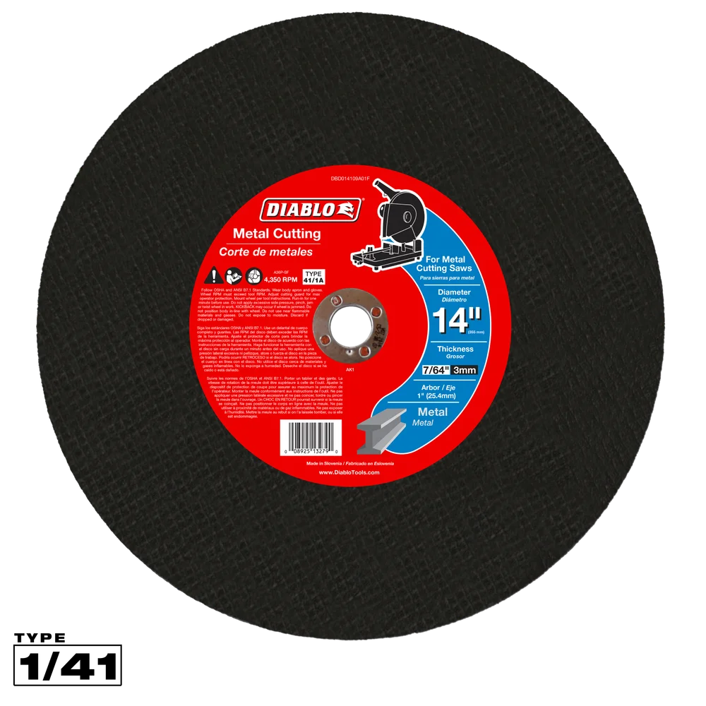 14" METAL CUT OFF WHEEL 7/64" -  DIABLO