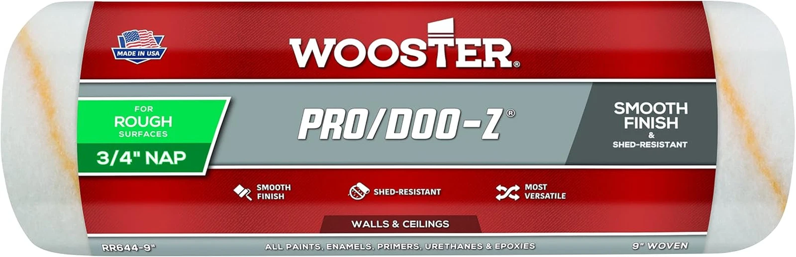 9" X 3/4" RR644 PRO/DOO-Z ROLLER COVER - WOOSTER