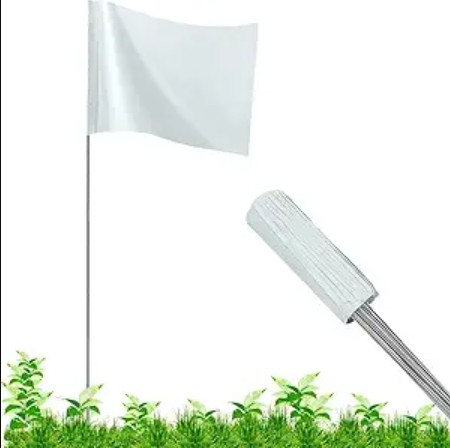 MARKING FLAG WHITE - 100 PACK
