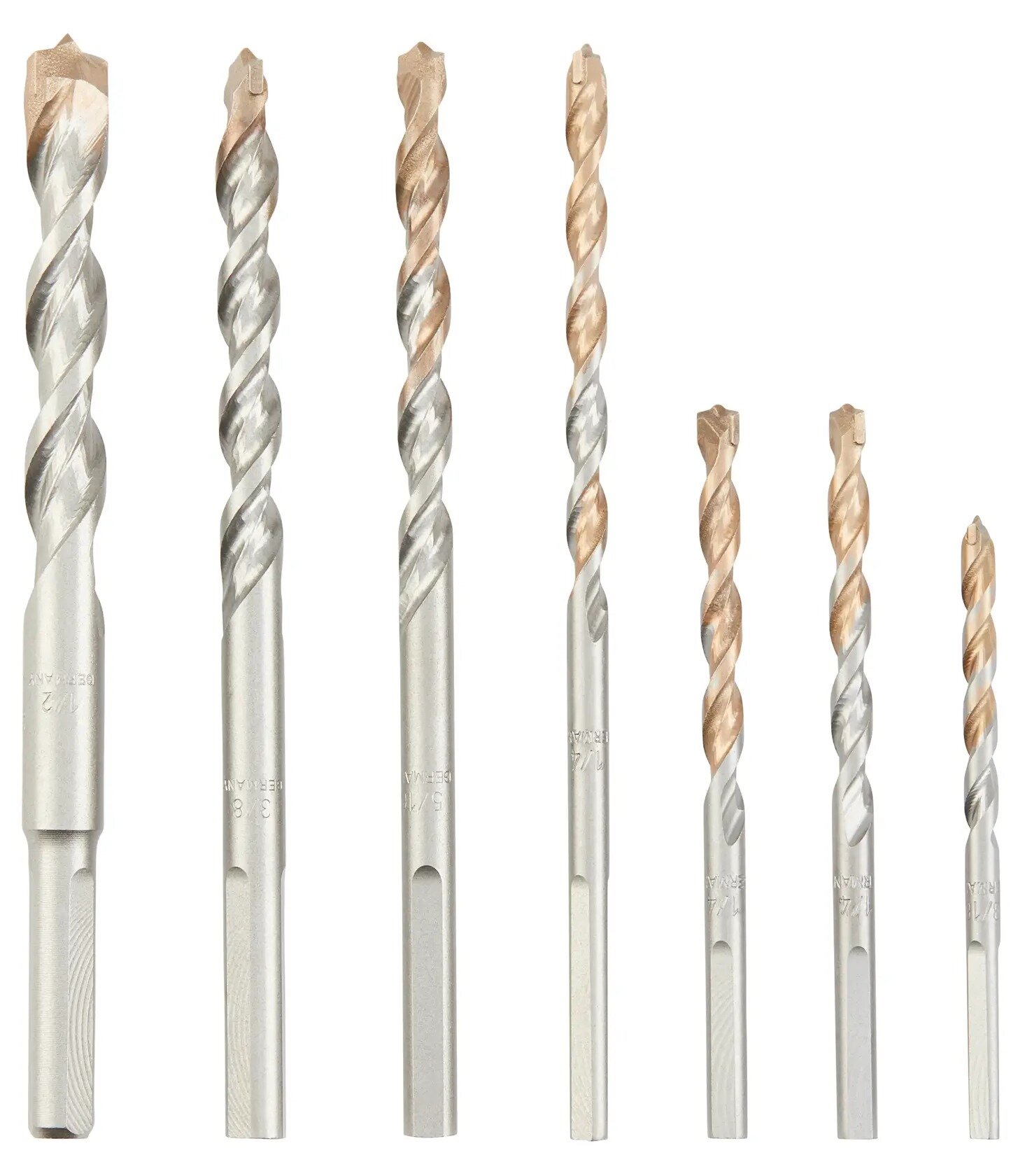7-PIECE PREMIUM PERCUSSION MASONRY DRILL BIT SET