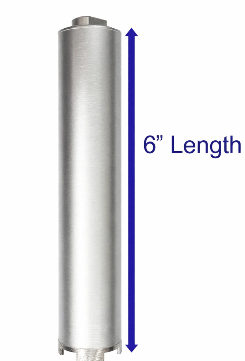 3" X 6"L PREMIUM SILVER DRY DIAMOND CORE BIT PREMIUM SILVER DRY DIAMOND CORE BIT 3 INCH (6-INCH TUBE) AMERICAN LIFETIME