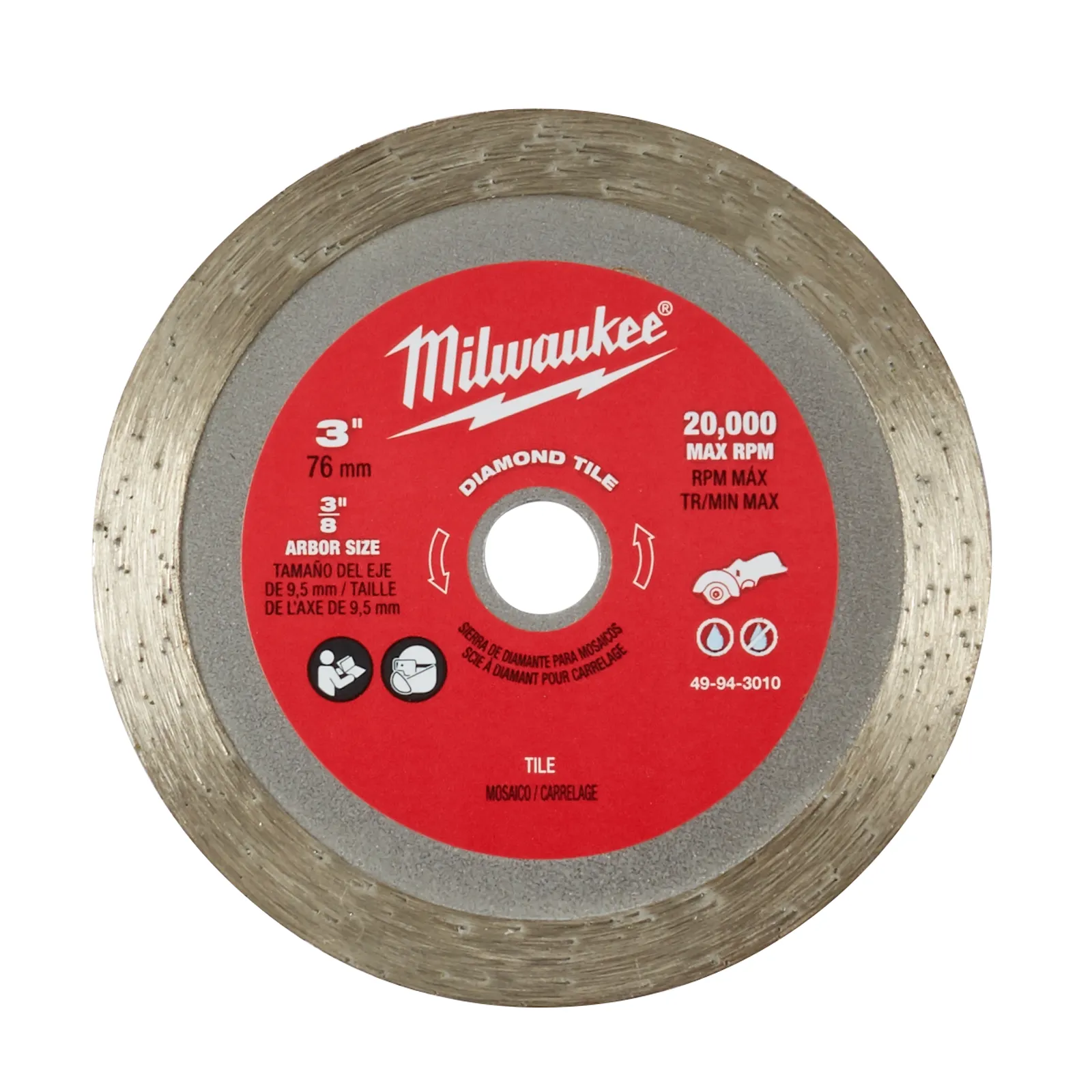 3" X 3/8" METAL CUTTING DIMOND BLADE - MILWAUKEE