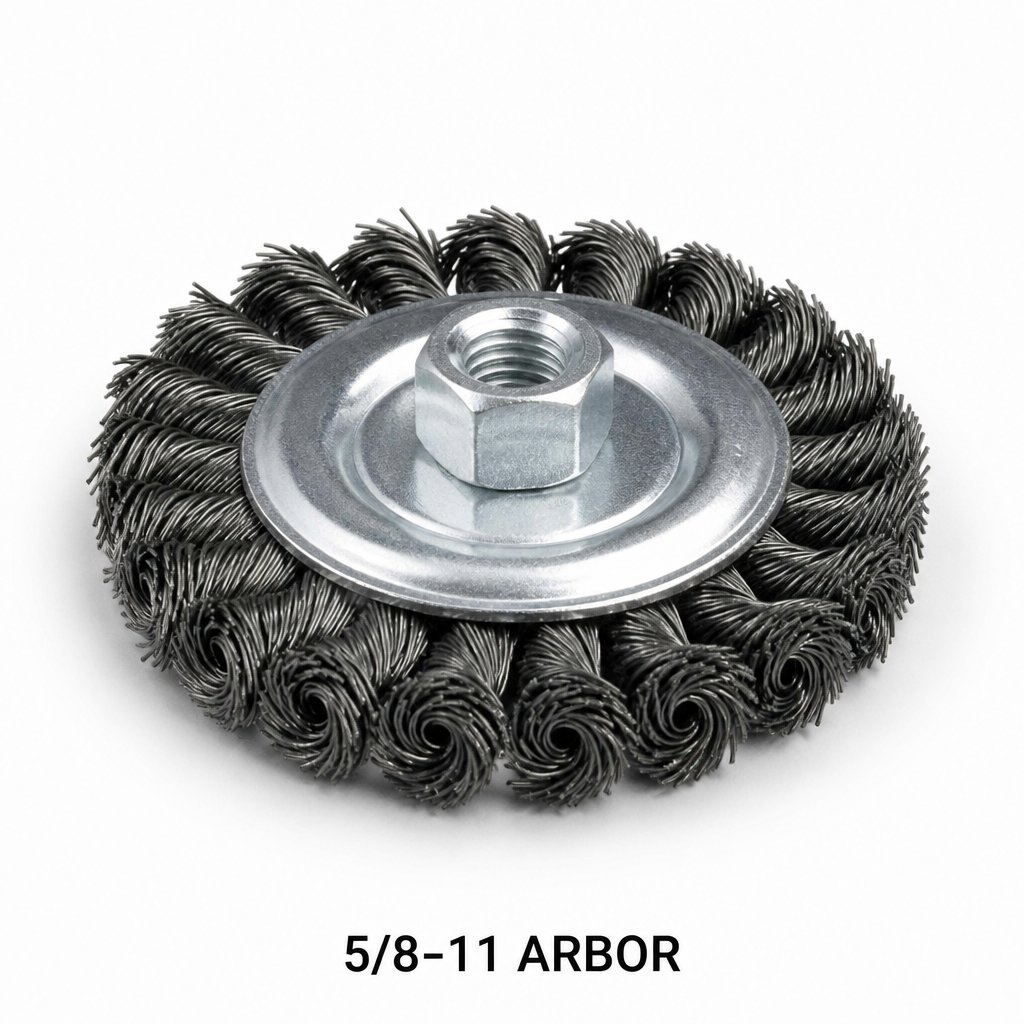 4" REINFORCED KNOT WIRE WHEEL BRUSHES STAINLESS - STANDARD TWIST - CGW 

 VERY EXPENSIVE!!