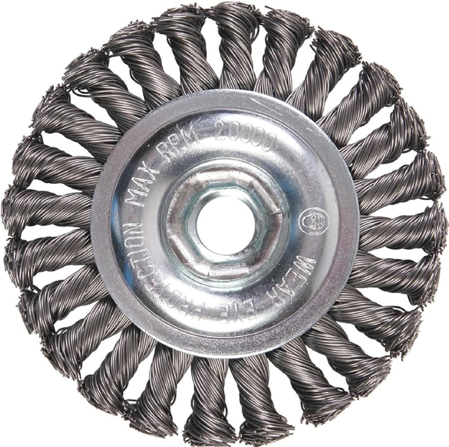 5” X 1/2 X 5/8-11 KNOT WIRE WHEEL .020 CARBON STEEL - MERCER