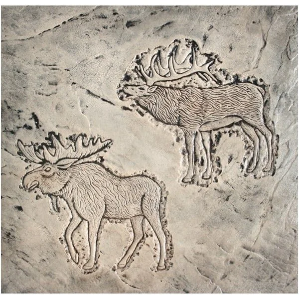 SET OF MOOSE & ELK CONCRETE STAMP