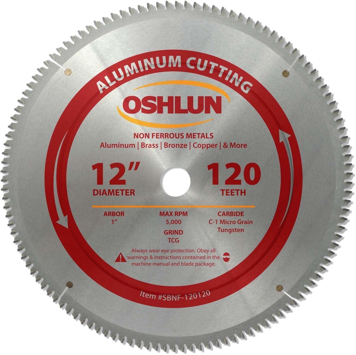 12" X 120T ALUMINUM SAW BLADE- METAL-OSHLUN