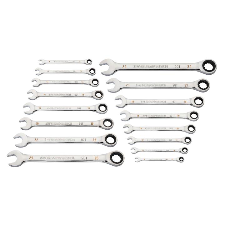 16PC GEAR WRENCH SET 90T- METRIC
