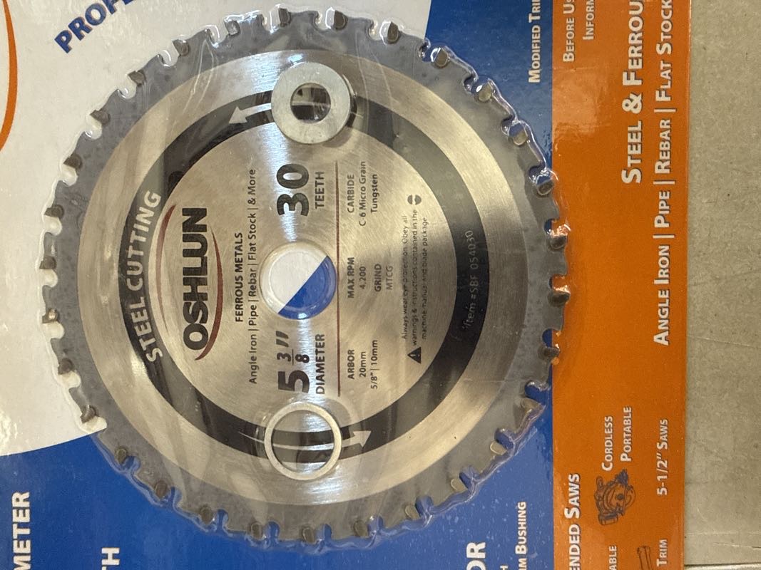 5-3/8" X 30T - CARBIDE SAW BLADE - METAL CUTTING- OSHLUN