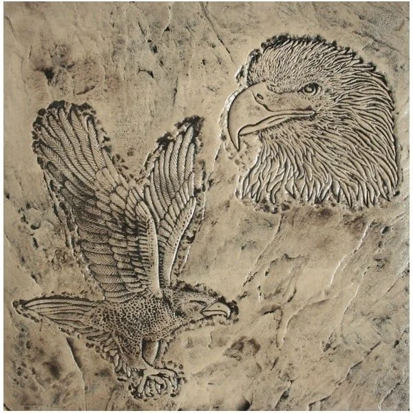 SET OF 2 EAGLES CONCRETE STAMP