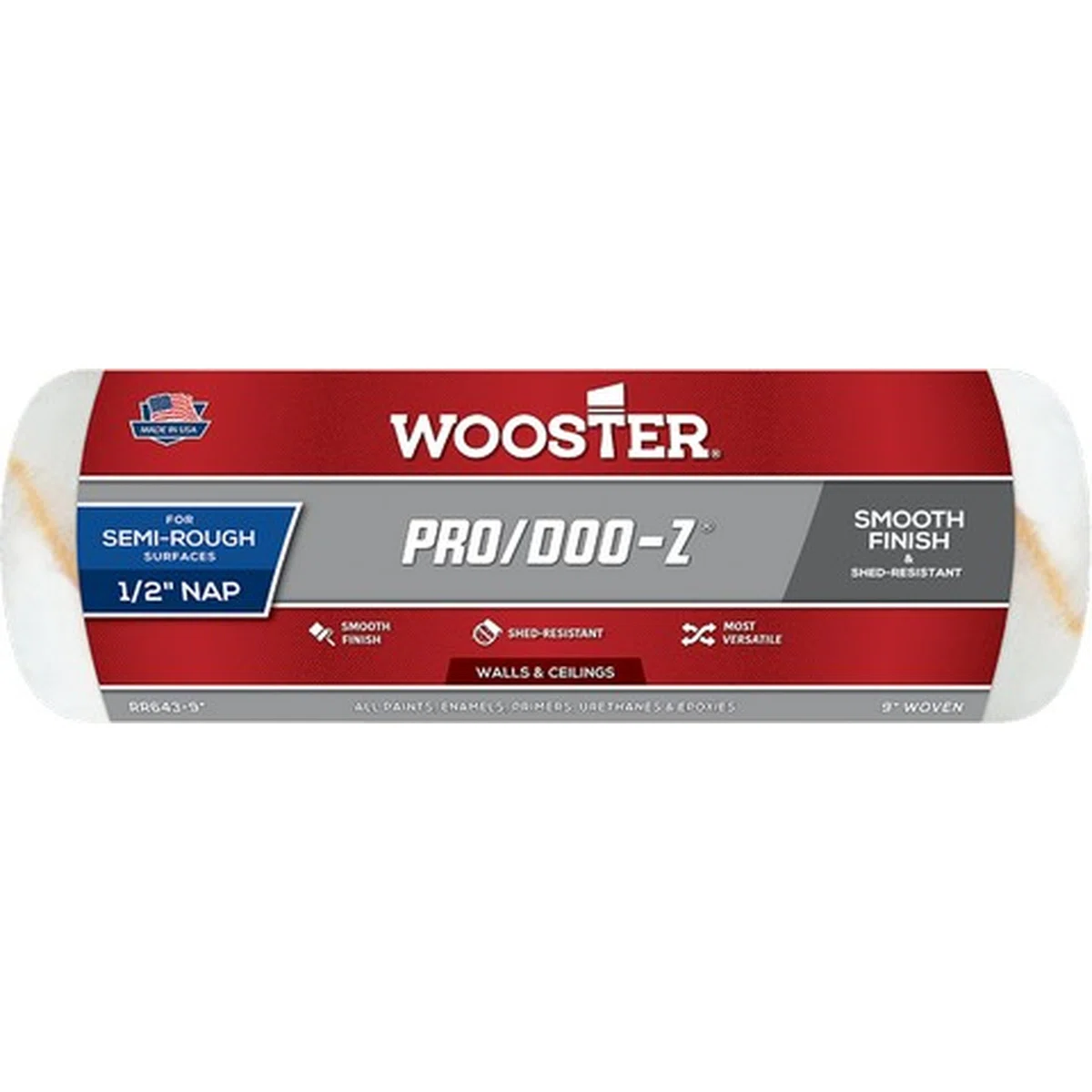9" X 1/2" RR643 PRO DOO-Z ROLLER COVER - WOOSTER