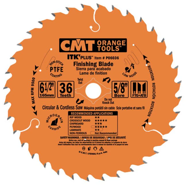 6-1/2" X 36TH CARBIDE SAW BLADE- CMT