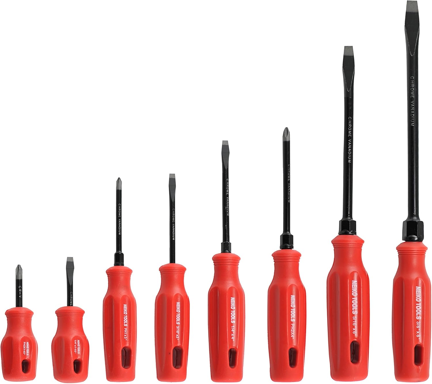 8PC PRO-GRADE SCREWDRIVER SET - NEIKO