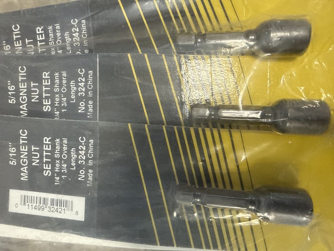 5/16” X 2” MAGNETIC NUT SETTER 1/4” HEX SHANK