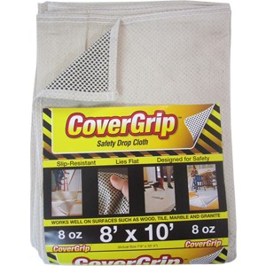 8' X 10' 8OZ NON‑SLIP SAFETY DROP CLOTH – COVERGRIP