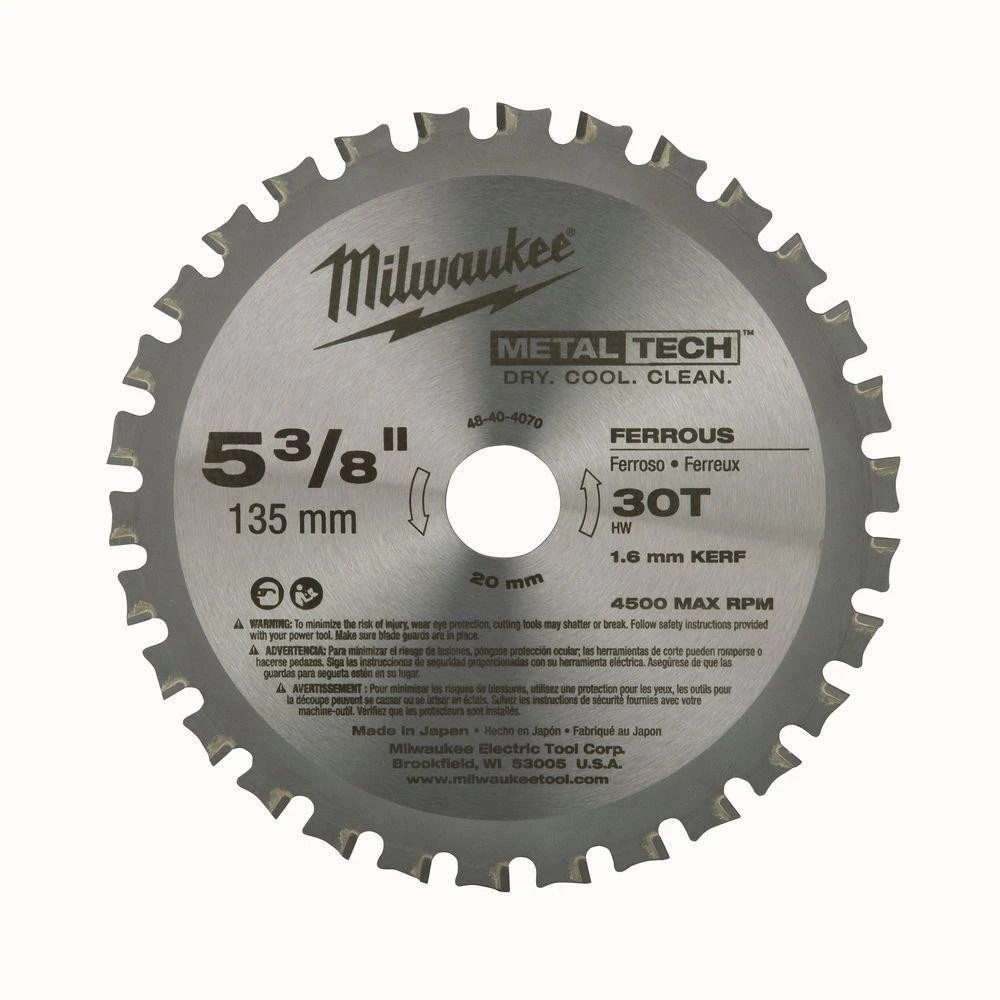 5-3/8" 30T BLADE - MILWAUKEE ONLY 17 IN STOCK!!!