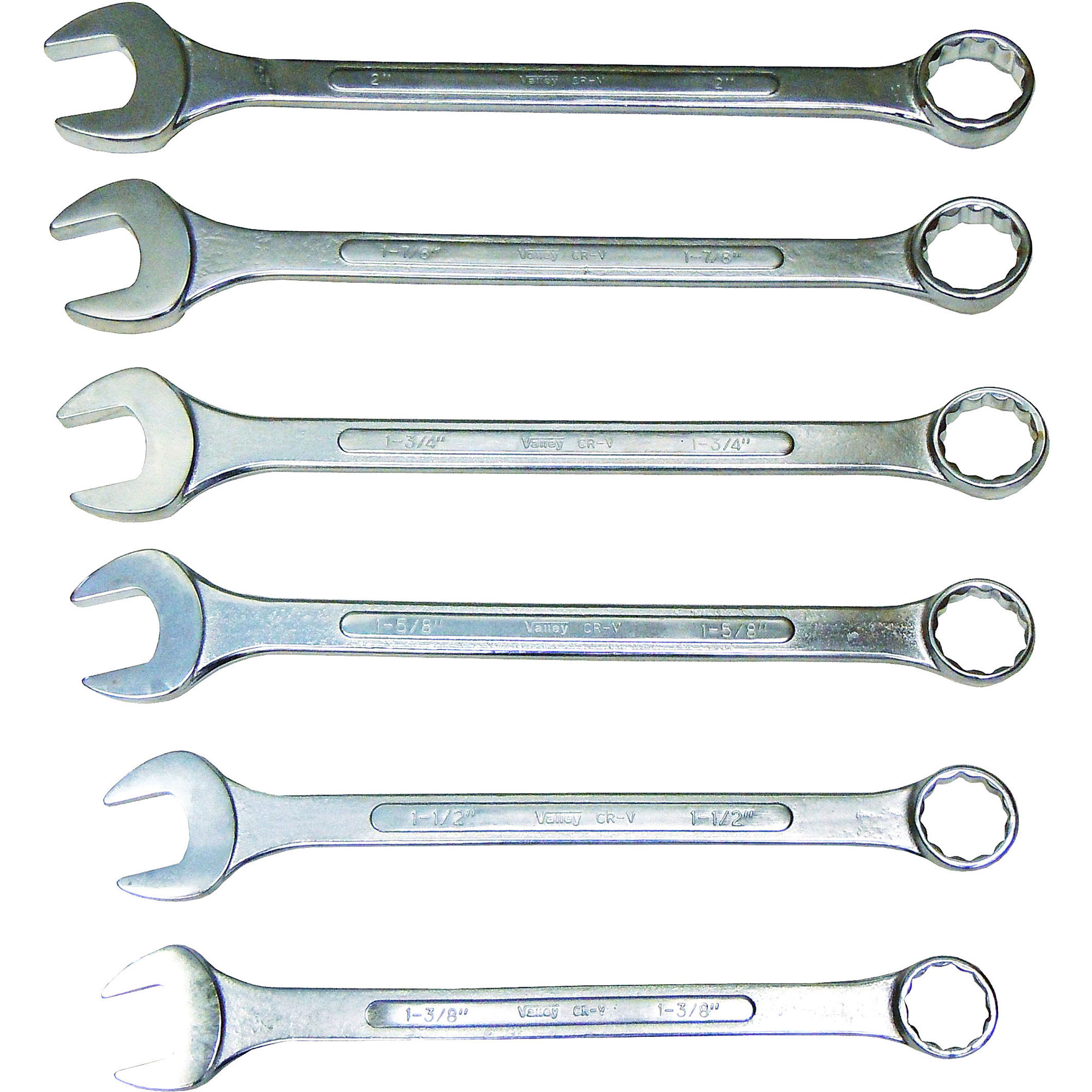 6PC - BOX & OPEN END WRENCH SET - SAE - VALLEY