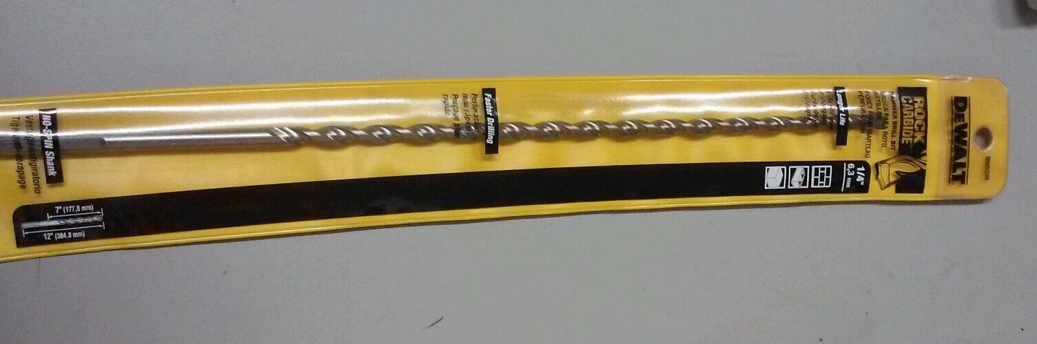 DEWALT DW5226 1/4" ROCK CARBIDE HAMMER DRILL BIT
