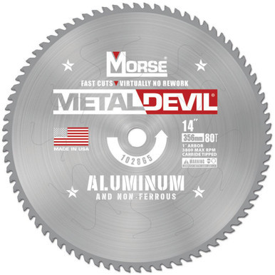 14" X 80T ALUMINUM METAL CUTTING BLADE - MORSE