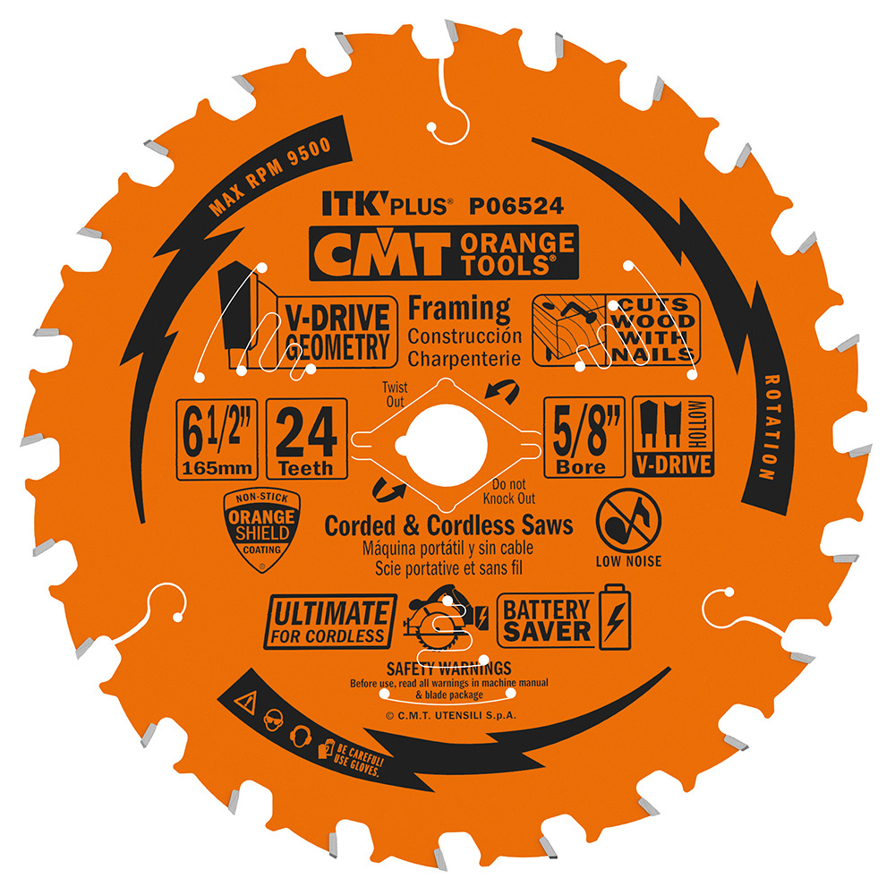 6-1/2" X 24TH CARBIDE SAW BLADE- CMT