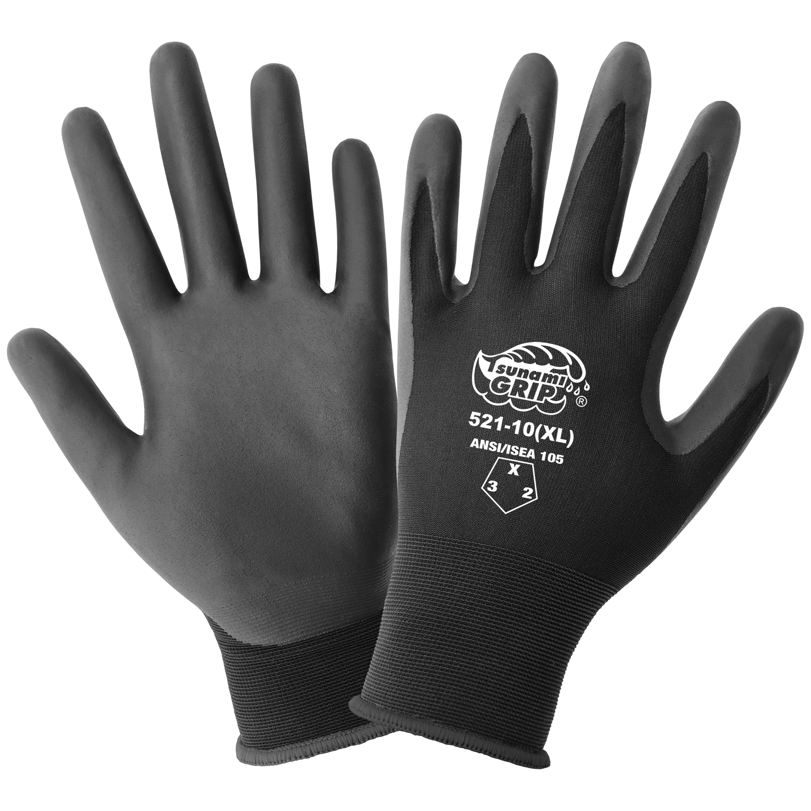TSUNAMI GRIP FDA COMPLIANT NITRILE COATED 21 GAUGE GENERAL PURPOSE GLOVE- XL