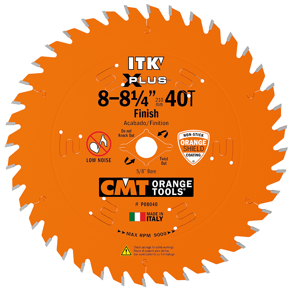 8-1/4" X 40T SAW BLADE- ORANGE- CMT