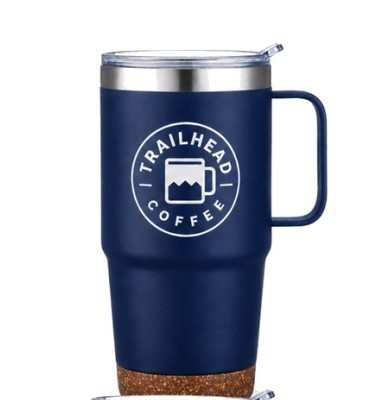24 OZ. VACUUM INSULATED TUMBLER WITH CORK BASE