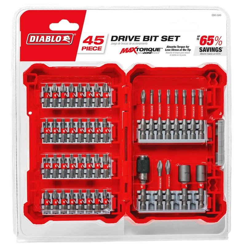 45PC DIABLO DRIVE BIT SET