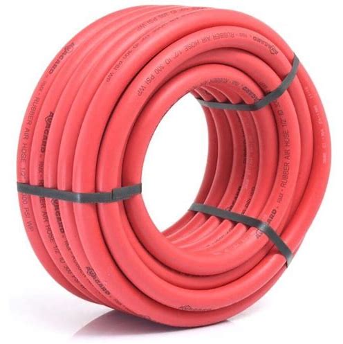 1/2' X 50" RED RUBBER AIR HOSE