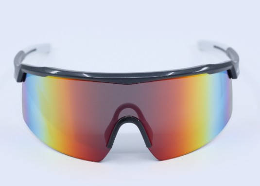 WHIPRAY RED MIRROR ANTI‑FOG LENS, SHINY GRAY FRAME SAFETY GLASSES – BULLHEAD SAFETY