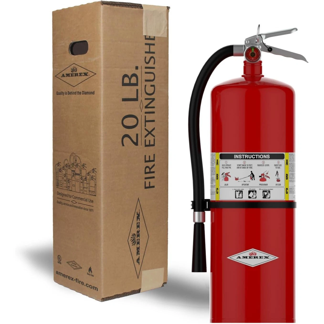 20LB RECHARGEABLE FIRE EXTINGUISHER - AMEREX