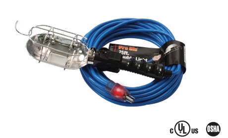 25’ LIGHTED END TROUBLE LIGHT W/ CAGE