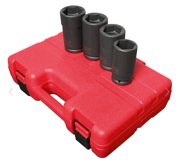 4 PC 3/4" DR 6PT IMPACT SOCKET SET - BUDD WHEEL - SUNEX