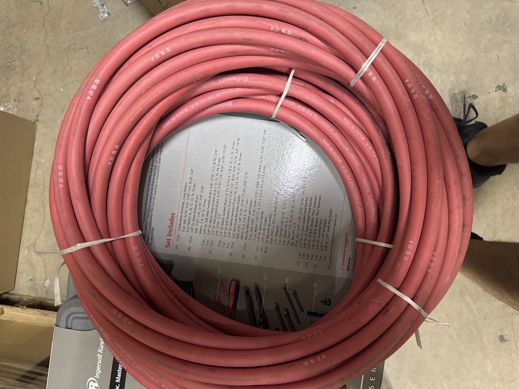 1/4” X 50' RUBBER AIR HOSE - CONTINENTAL