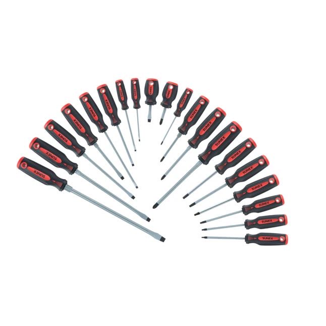 20PC PHILLIPS & SLOTTED SCREWDRIVER SET - SUNEX