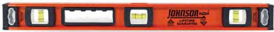 78" MAGNETIC HEAVY DUTY I-BEAM ALUMINUM LEVEL - JOHNSON